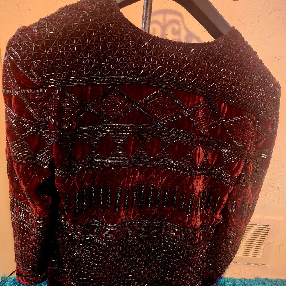 Black-tie Oleg Cassini Beaded Blazer